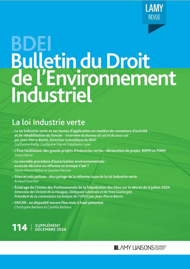 [Article] "La nouvelle procédure d'autorisation environnementale : avancée décisive ou réforme en trompe(l'oeil?"